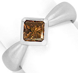 Foto 1 - Diamant-Ring Schoko Princess Cut, massiv 18K Weißgold, R3238