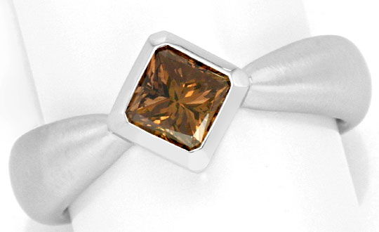 Foto 2 - Diamant-Ring Schoko Princess Cut, massiv 18K Weißgold, R3238