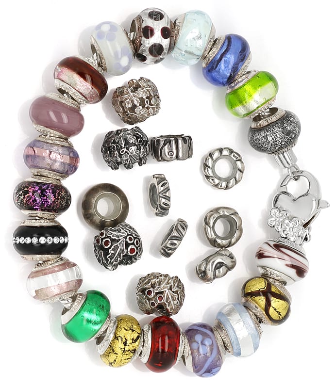 Foto 3 - Lovelinks Armband 30 Beads, 19 x Muranoglas, 925 Silber, R9047
