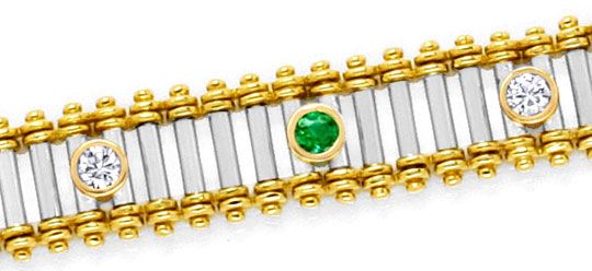 Foto 2 - Aufwendiges Diamantarmband mit Smaragden und Brillanten, S3933