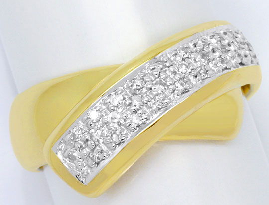 Foto 2 - Gold-Ring 31 Stueck Diamanten 0,23ct, 14 Karat Gelbgold, S4538