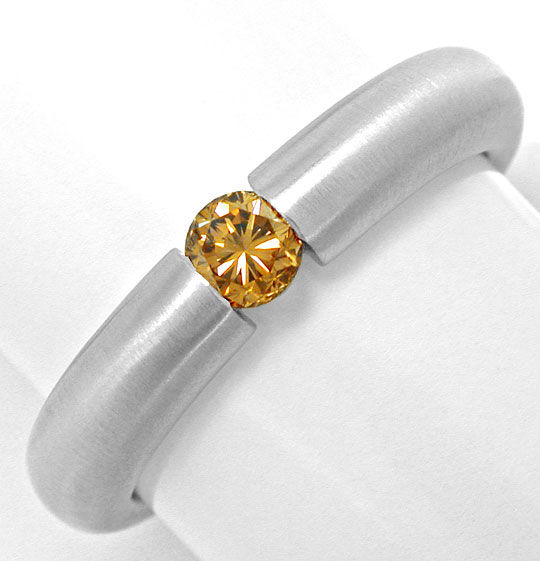 Foto 2 - Spannring mit Diamant Fancy Goldbraun 18K Weißgold Neu, S6414