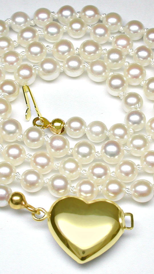 Foto 3 - Zuchtperlen Collier Spitzen Perlen! 4 4,5mm, S7615